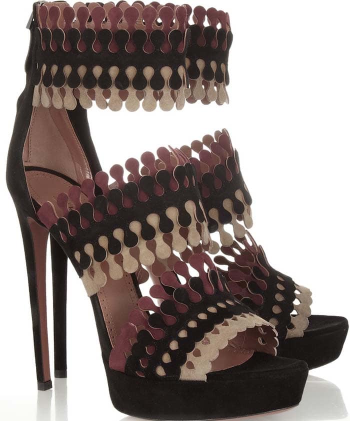 Alaia Suede Platform Sandals