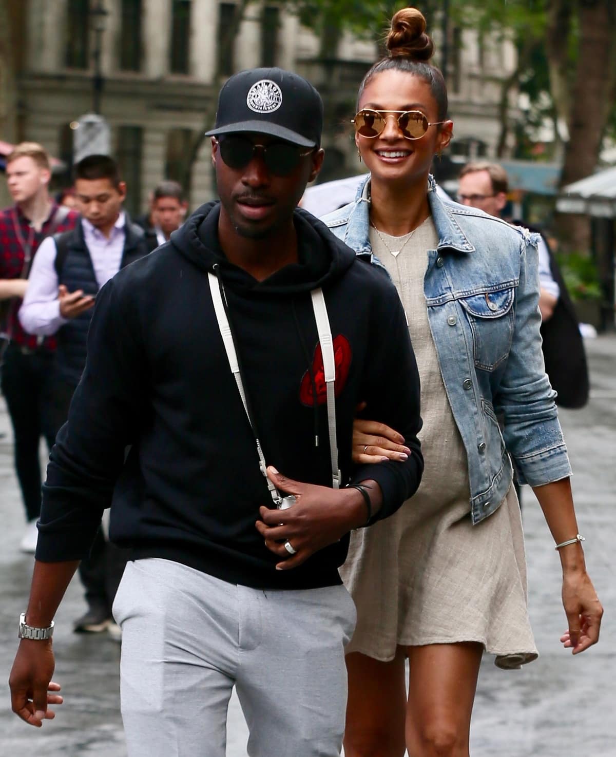 Alesha Dixon and her husband Azuka Ononye in London