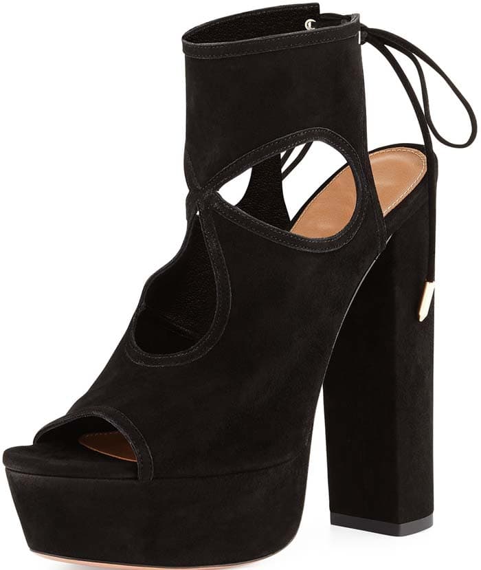 Aquazzura 'Sexy Thing' Platform Sandal in Black