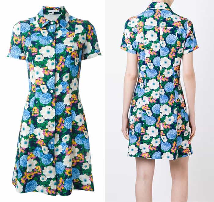 Carven Floral Print Shirt Dress