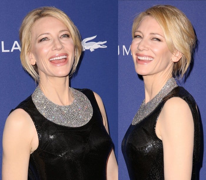Cate Blanchett styled her chainmail black gown with a necklace worth a fortune
