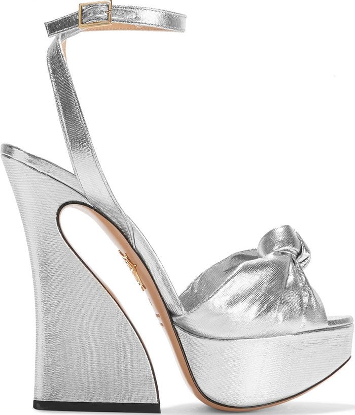 Charlotte Olympia Vreeland silver platform sandals