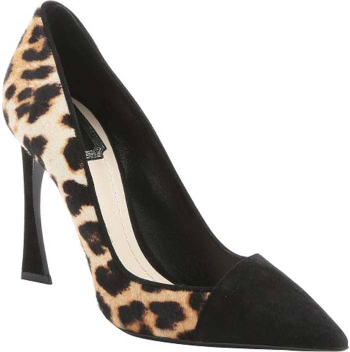 Christian Dior Black Suede And Leopard Print Calf Hair 'Songe' Pumps