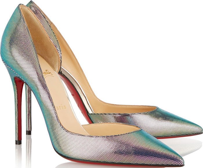 Christian Louboutin Iriza Half d'Orsay Pumps Metallic