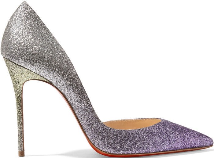 Christian Louboutin Iriza Half d'Orsay Pumps Glittered