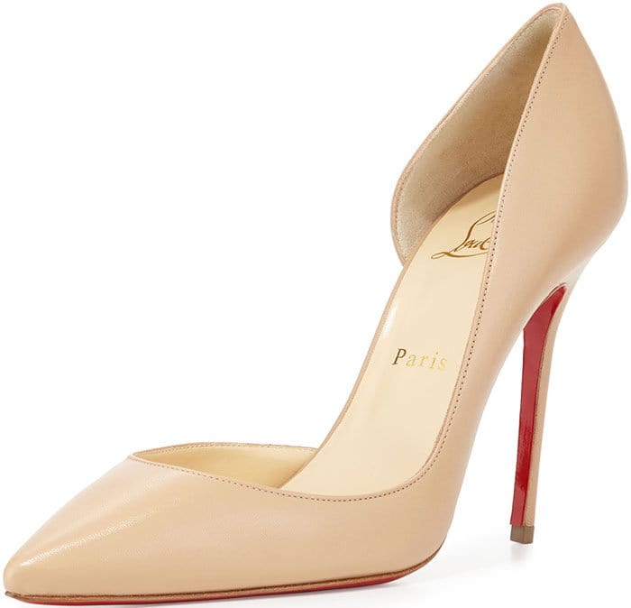 Christian Louboutin Iriza Half d'Orsay Pumps Nude