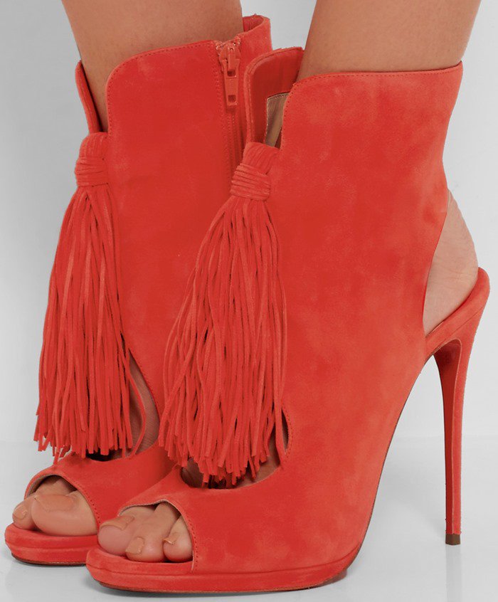 Christian Louboutin Ottoka 120 tasseled suede sandals