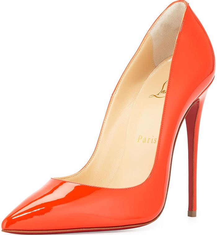 Christian Louboutin So Kate Pumps Orange Patent