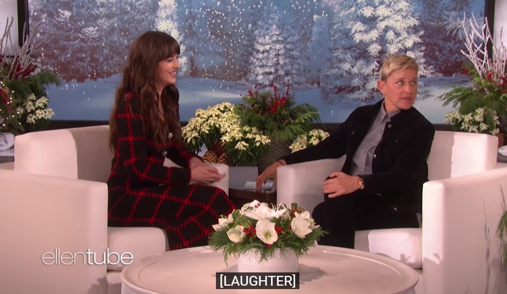 Dakota Johnson corrected Ellen DeGeneres when she accused the actress of not inviting her to a birthday party