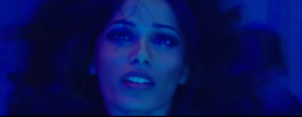 Freida Pinto appears in the music video for Bruno Mars' single "Gorilla"