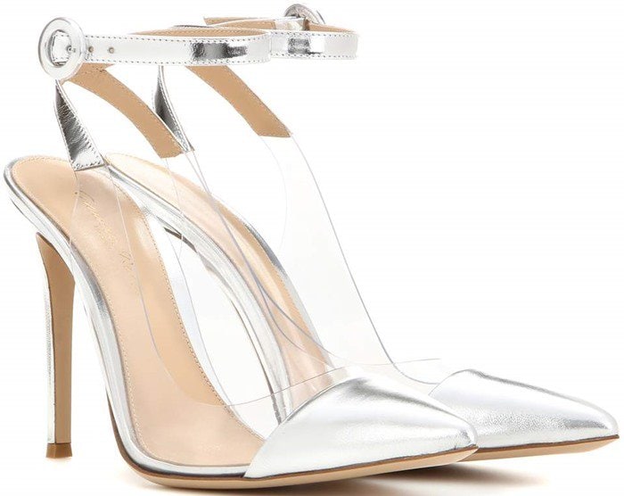 Gianvito Rossi Anise metallic leather pumps