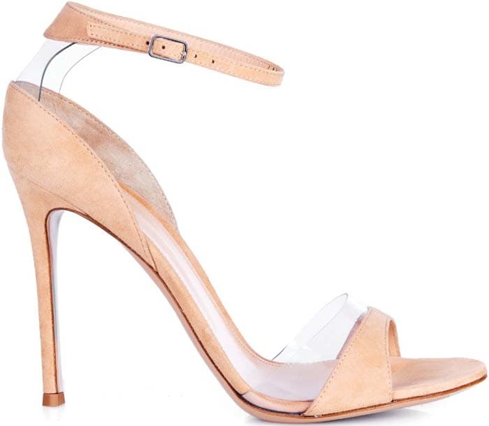 Gianvito Rossi Natalie Suede PVC Nude