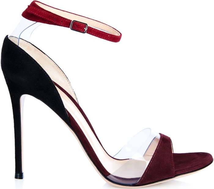 Gianvito Rossi 'Natalie' Suede and PVC Sandals