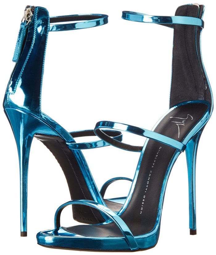 Turquoise Leather Three Strap Giuseppe Zanotti 