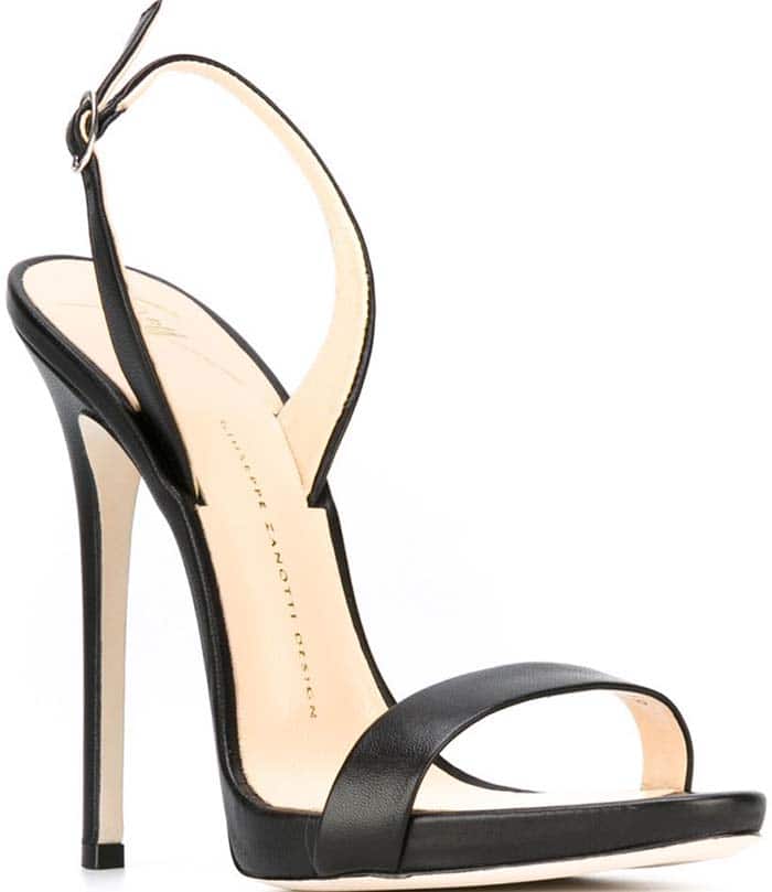 Black Giuseppe Zanotti Design Slingback Sandals