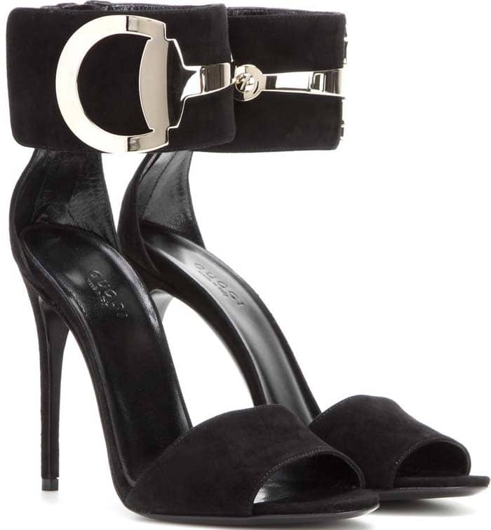 Gucci 'Rooney' Horsebit Ankle Cuff Sandals