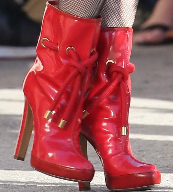 Gwen Stefani's favorite red DSquared2 boots