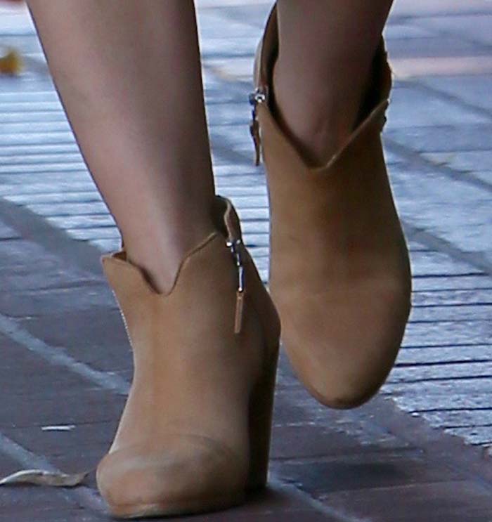 Hilary Duff wears "Margot" boots from her go-to brand, Rag & Bone