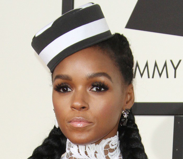 Janelle Monae wears her hair in braids