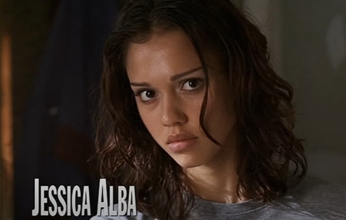Jessica Alba as Max Guevara in Dark Angel, showcasing the intense, gritty look that helped launch her career as a Hollywood action star
