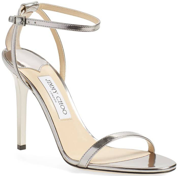 Jimmy Choo Minny Ankle-Strap Sandals Metallic