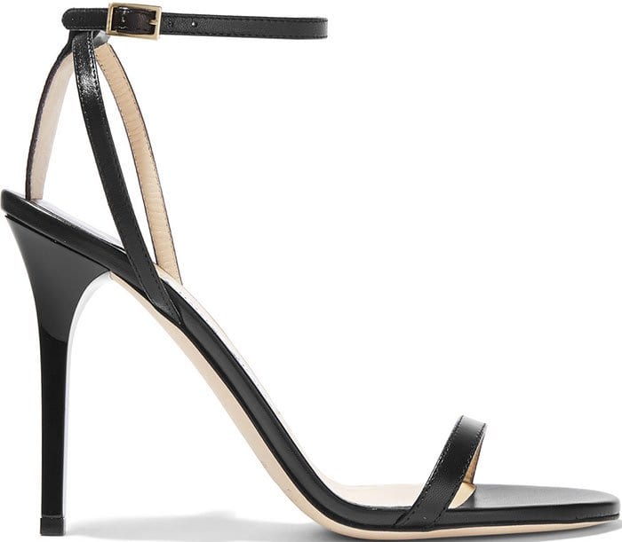 Jimmy Choo Minny Ankle-Strap Sandals Black Leather