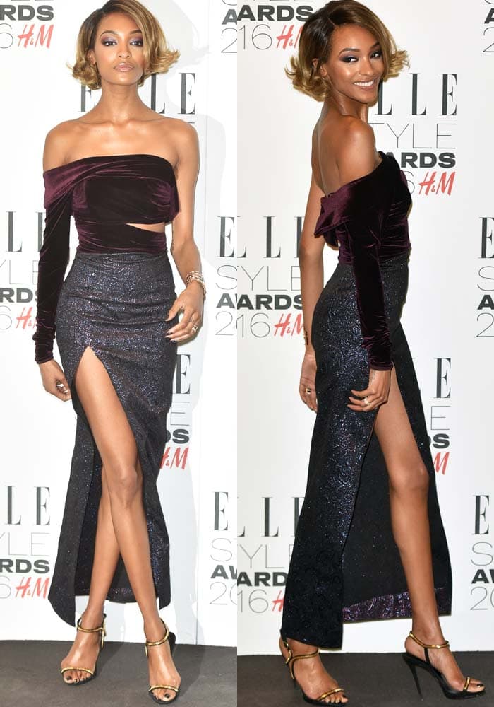 Jourdan Dunn wears an Emilio de la Morena dress at the 2016 Elle Style Awards