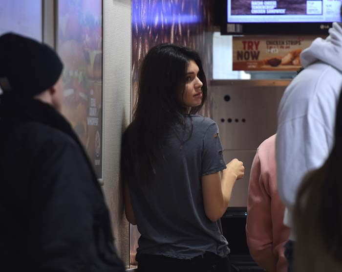 Kendall Jenner orders ice cream at Burger King