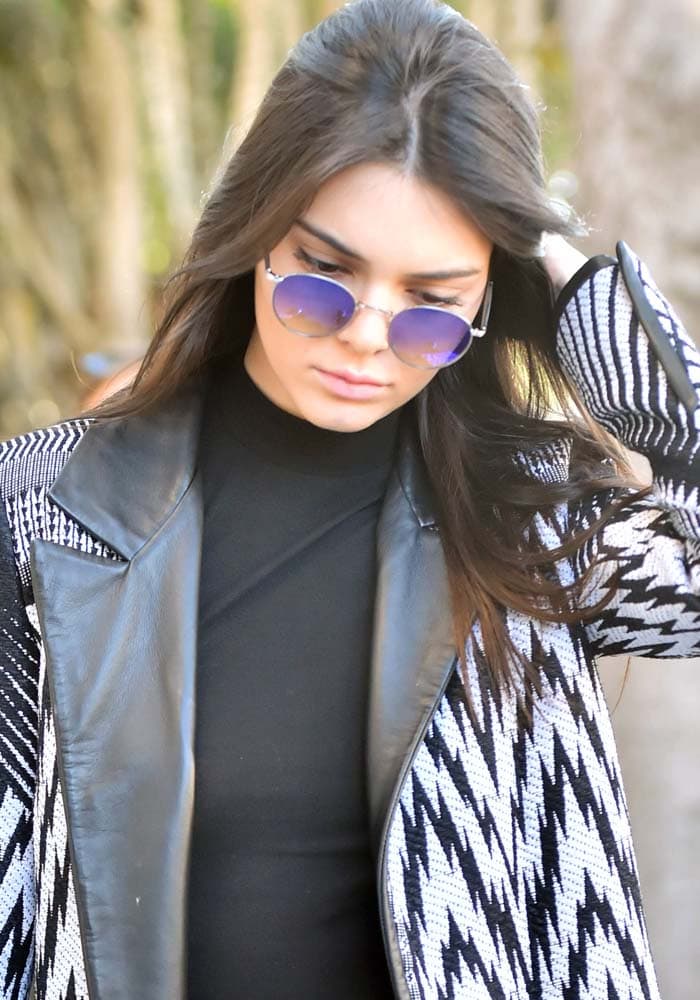 Kendall Jenner wears her hair down as she steps out for coffee in Los Angeles
