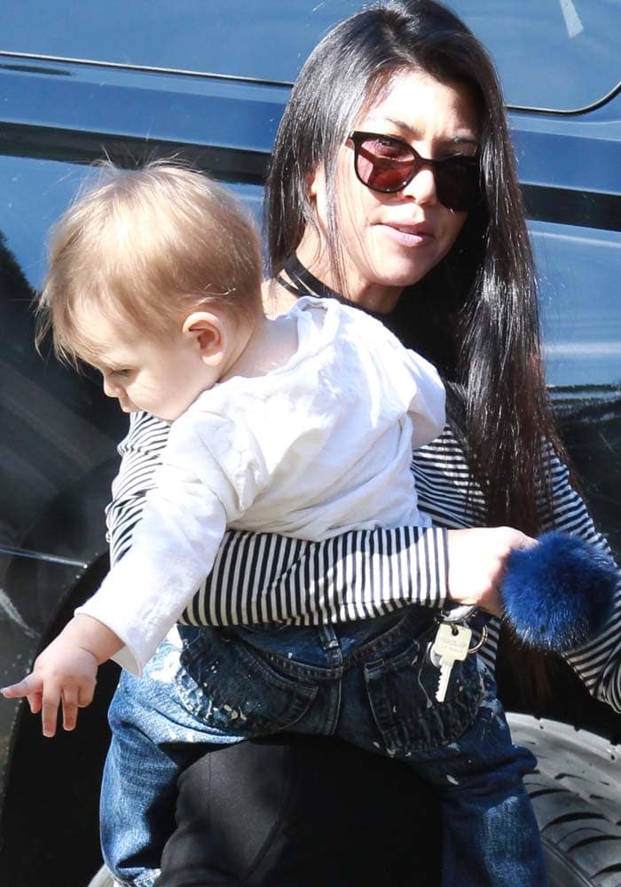 Kourtney Kardashian and her son, Reign, go out for lunch together