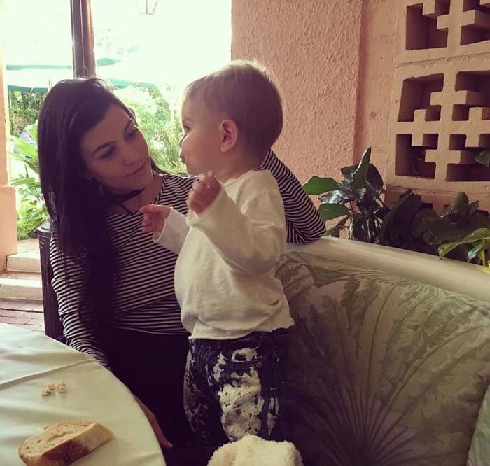 Kourtney Kardashian enjoys lunch with Reign Aston Disick