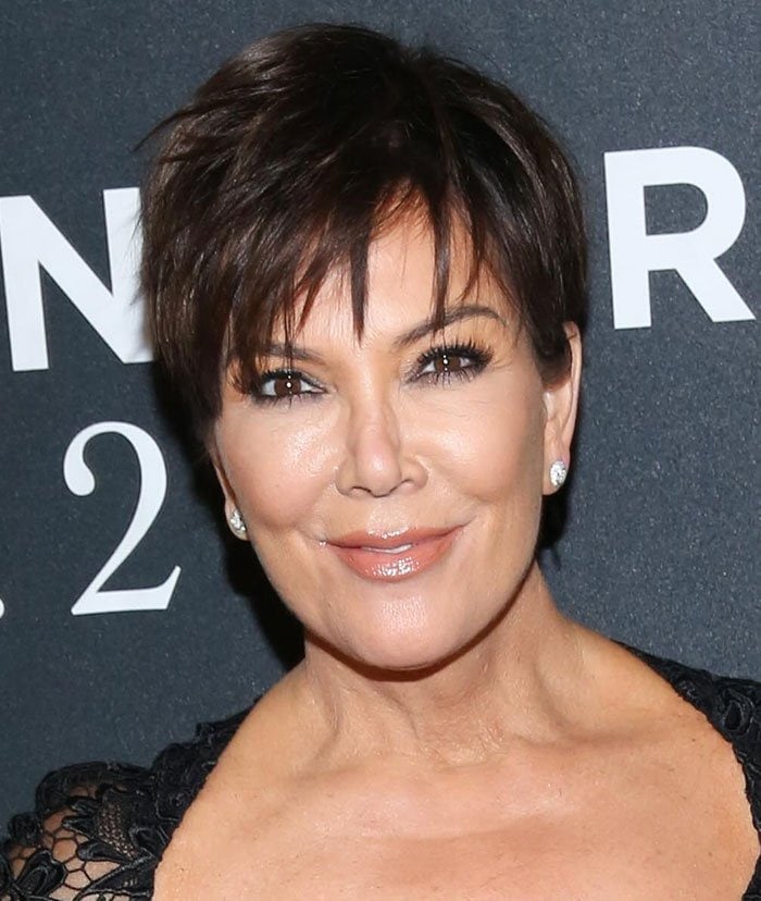 Kris Jenner shows off her close-cropped brown hair at the premiere of "Zoolander No. 2"