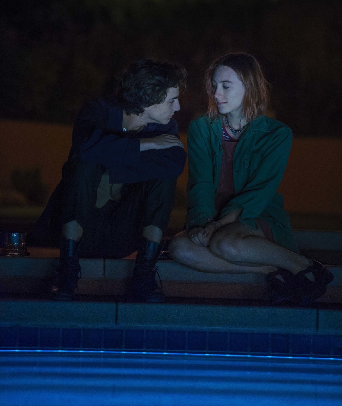 Saoirse Ronan played the character of Christine "Lady Bird" McPherson and Timothée Chalamet appeared as Kyle Scheible in the film Lady Bird