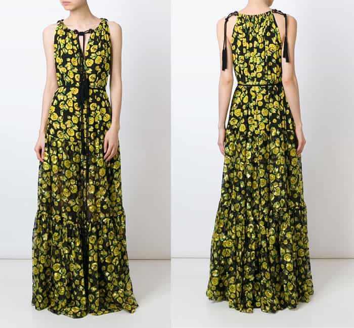 Lanvin Floral Print Evening Dress
