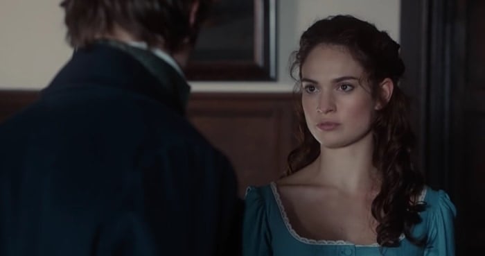 Lily James was 25 when filming Pride and Prejudice and Zombies as Elizabeth Bennet