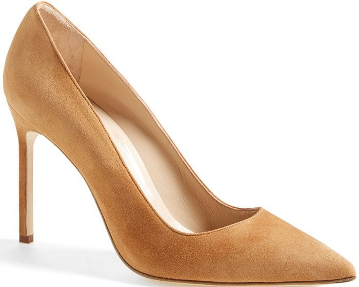 Camel Manolo Blahnik BB Pointy Toe Pumps