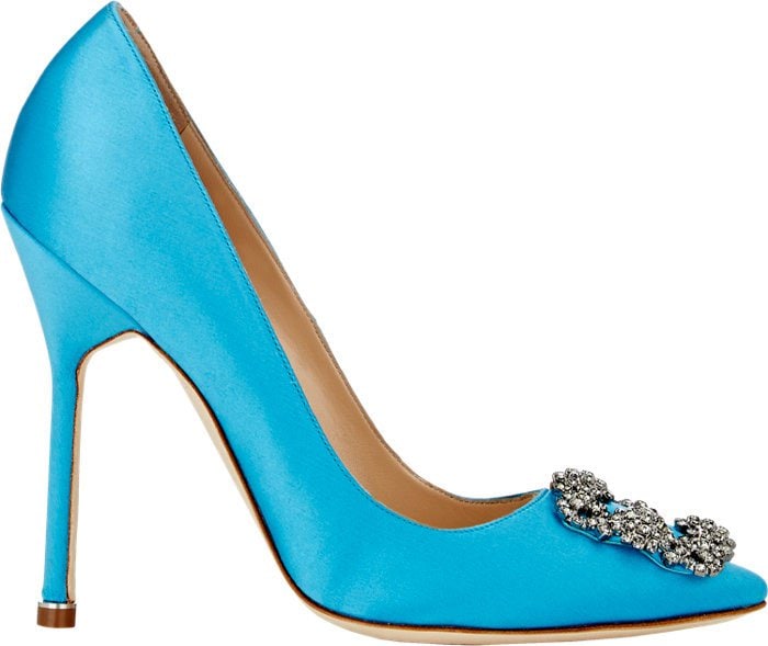 Manolo Blahnik Hangisi Pumps Aqua