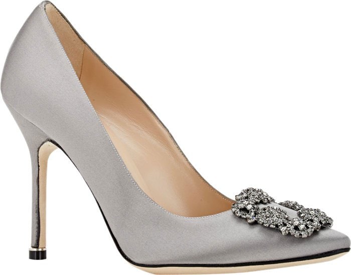 Manolo Blahnik Hangisi Pumps Silver