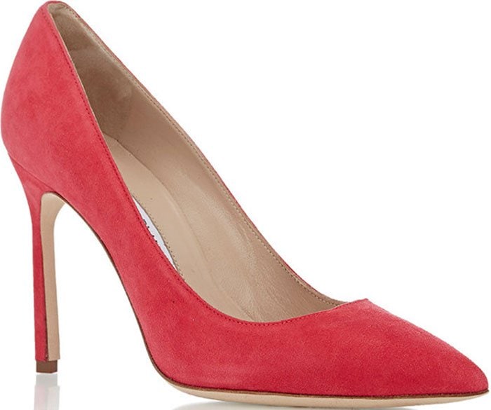 Strawberry Manolo Blahnik BB Pointy Toe Pumps