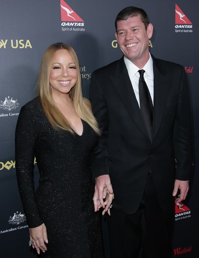 Mariah Carey showed off her engagement ring designed by New York-based jewelry designer Wilfredo Rosado