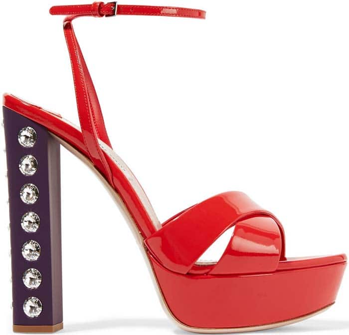 Miu Miu Embellished Platform Sandals