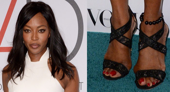 Naomi Campbell’s visibly strained feet highlight the toll years of wearing high heels can take, including the development of painful bunions