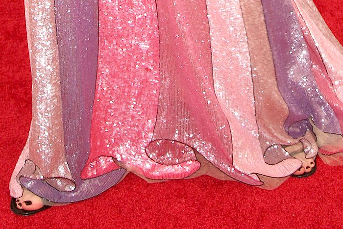 Nicole Kidman's feet in black patent Gucci sandals