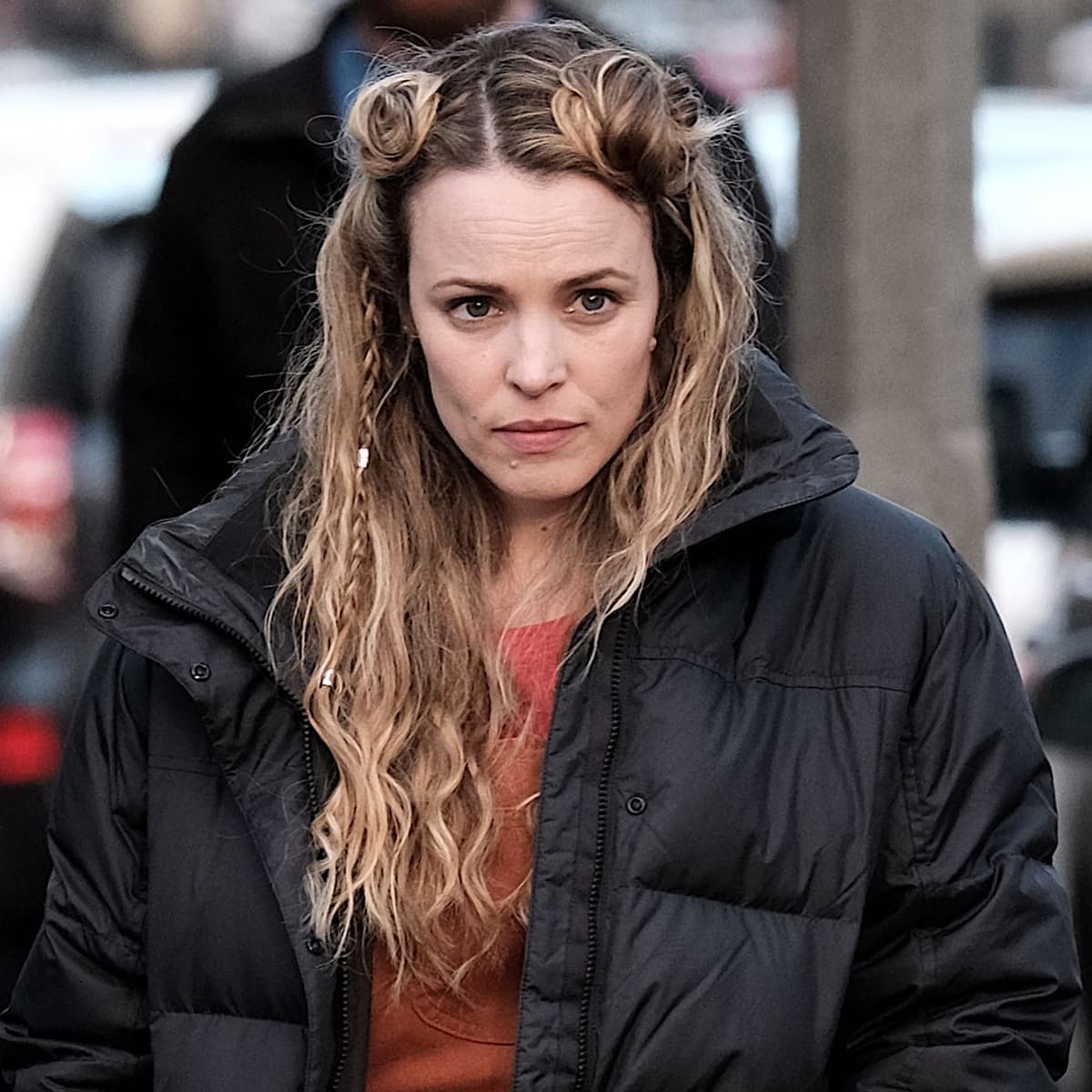 Rachel McAdams shows off her moles on the set of Eurovision Song Contest: The Story of Fire Saga