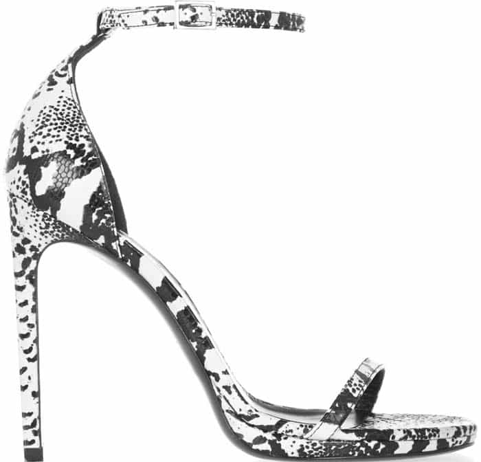 Saint Laurent 'Jane' Lizard-Effect Leather Sandals