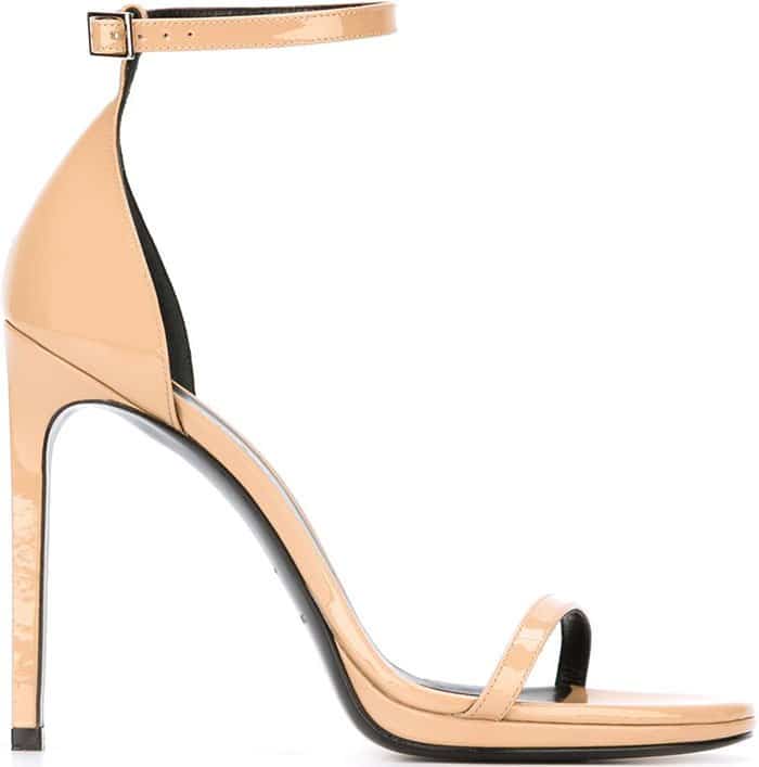 Saint Laurent Jane Sandals Nude Patent