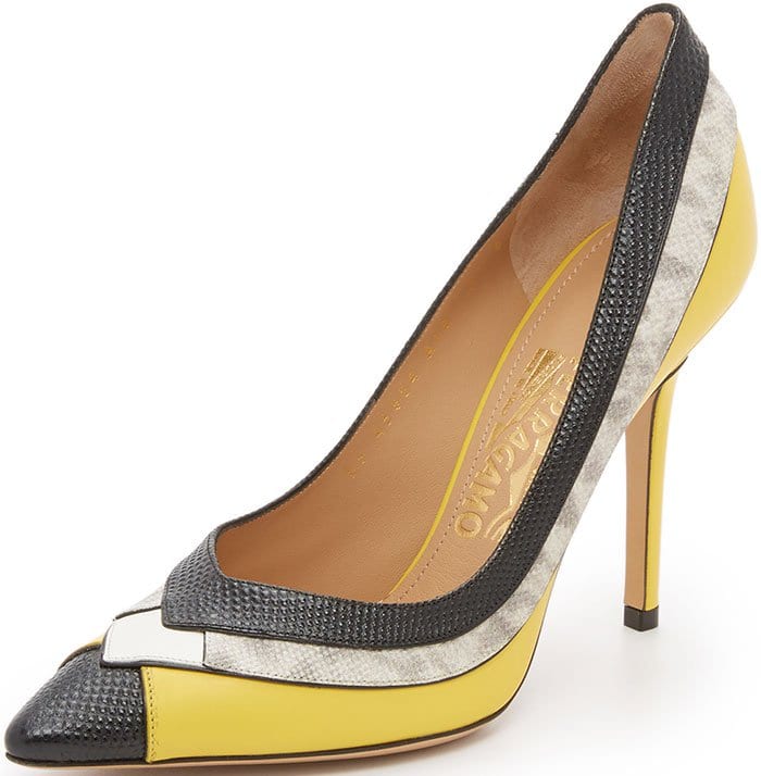 Salvatore Ferragamo Susi Stripes Pumps