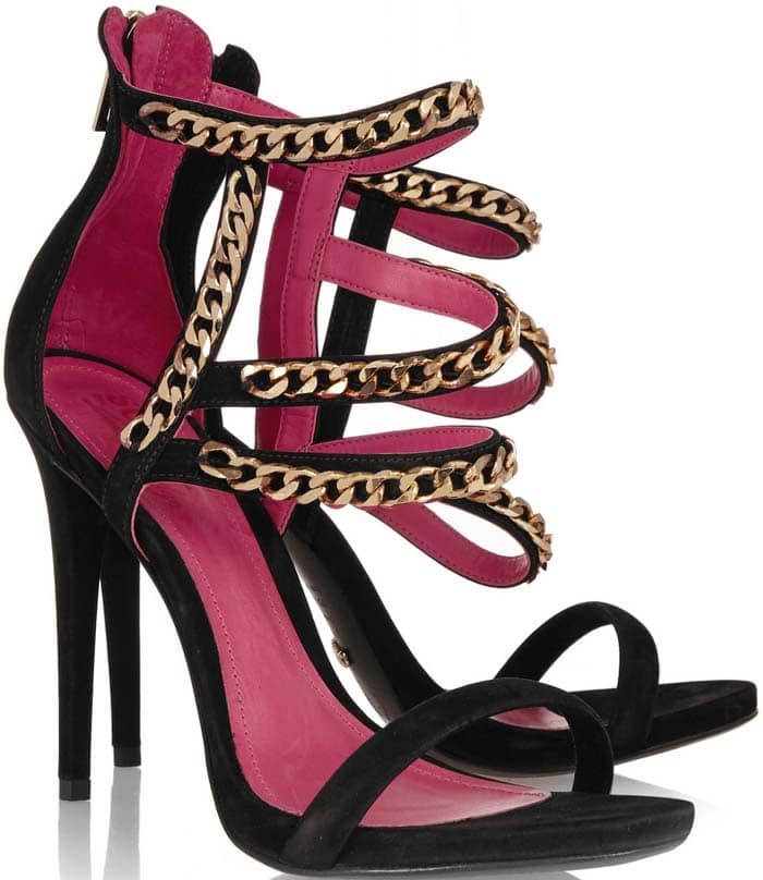 Schutz Chain Trimmed Sandals