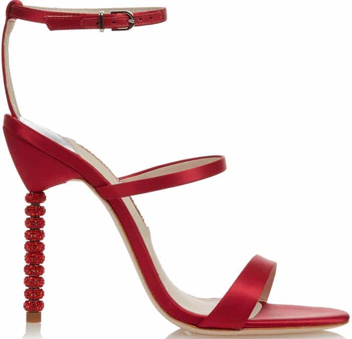 Red Sophia Webster “Rosalind” Crystal Heel Sandals