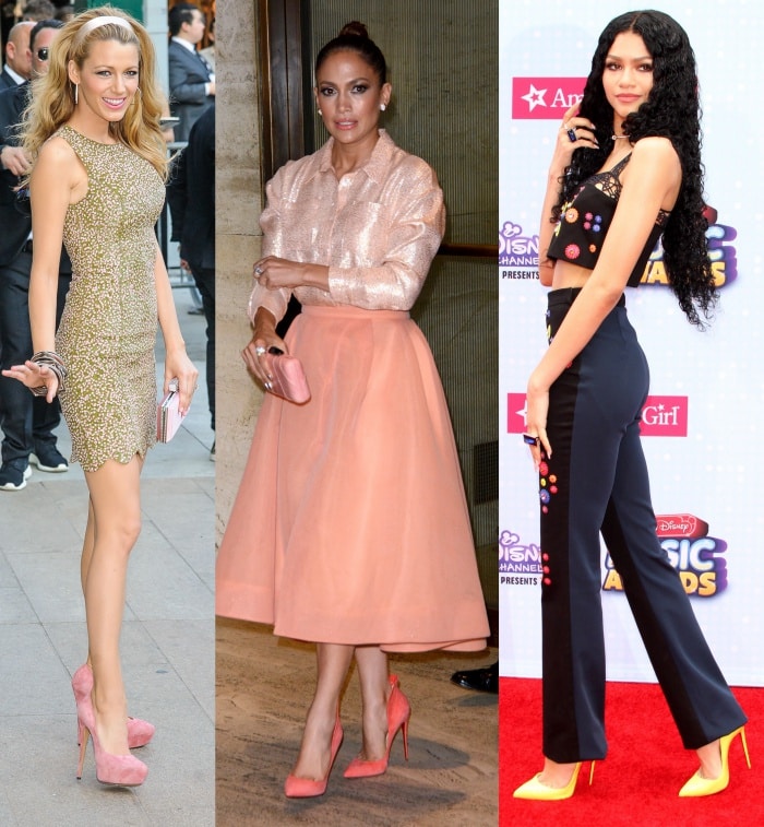 Blake Lively, Jennifer Lopez, and Zendaya rock sky-high stilettos in bold hues—proof that standout heels can elevate any outfit, even if only wearable for an hour